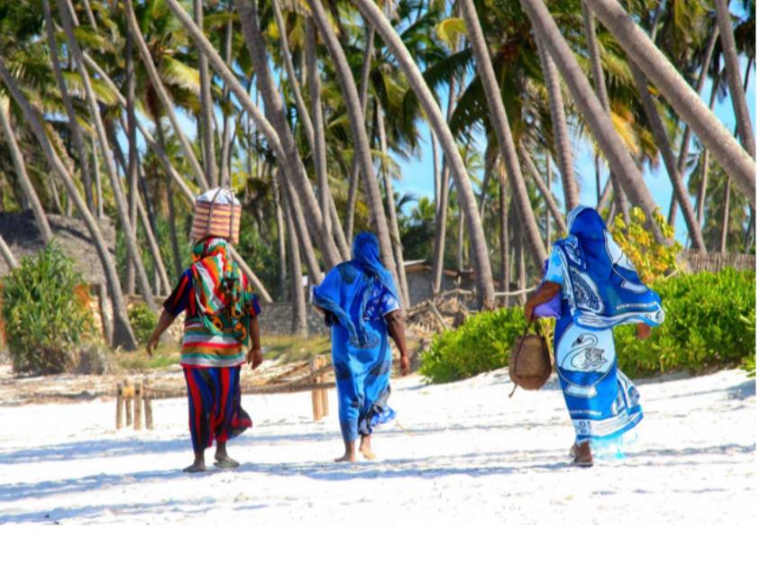 Coastal women walking